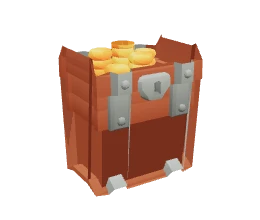 A treasure chest full of gold