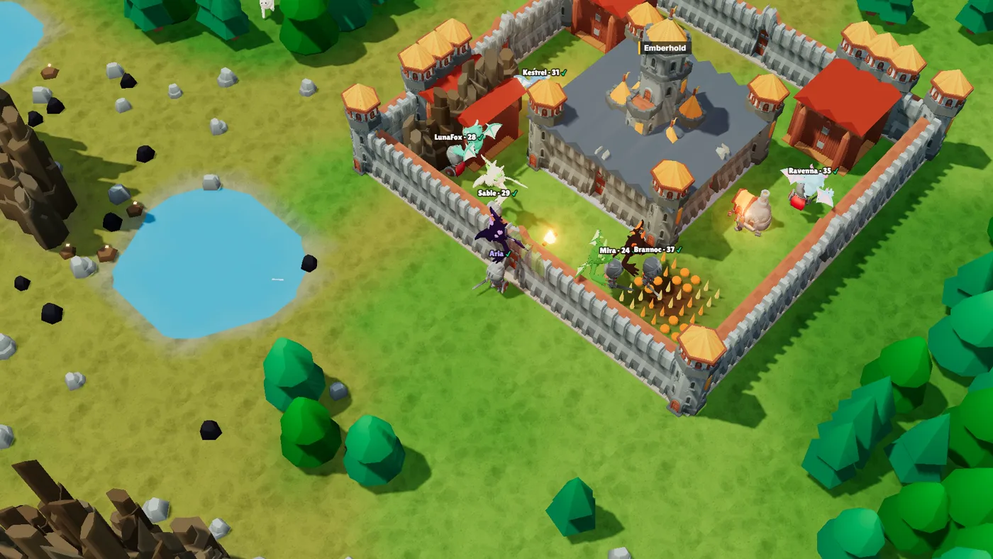 Drakeborne: a castle with dragons gathered